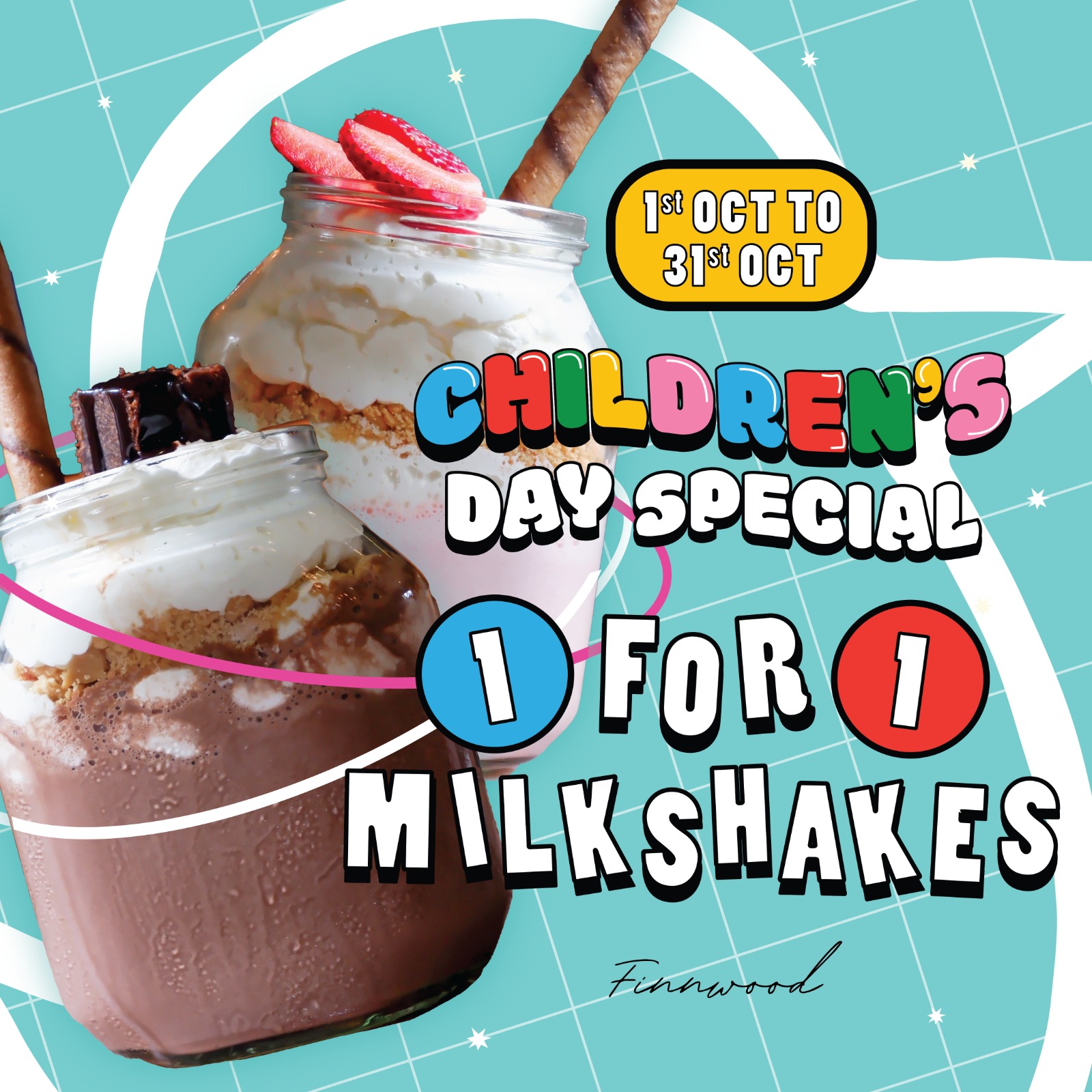 Children&rsquo;s Day Special &ndash; 1 For 1 Milkshakes