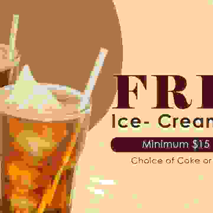 Enjoy Free Coke or A&amp;W Root Beer Float with minimum spending