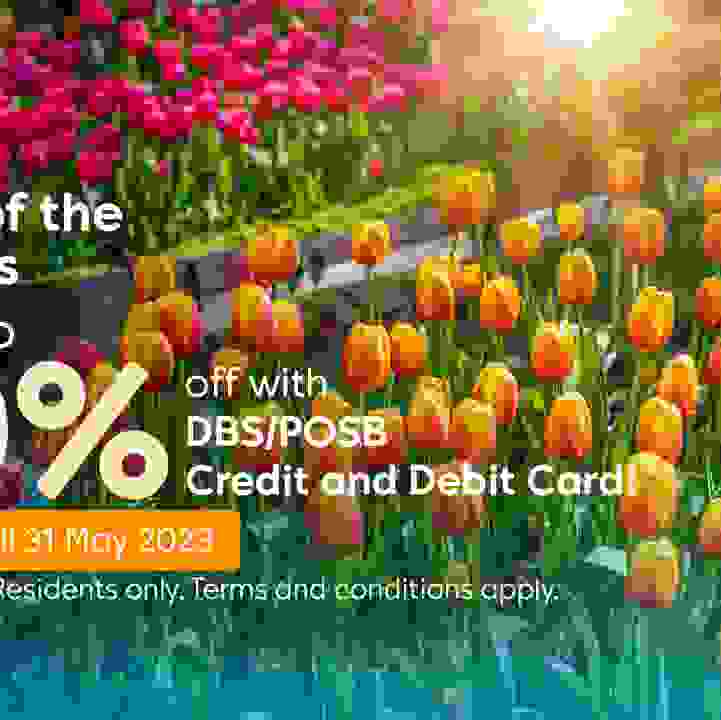 Get up to 20% off Friends Of Gardens membership with DBS/POSB Credit/Debit Card!
