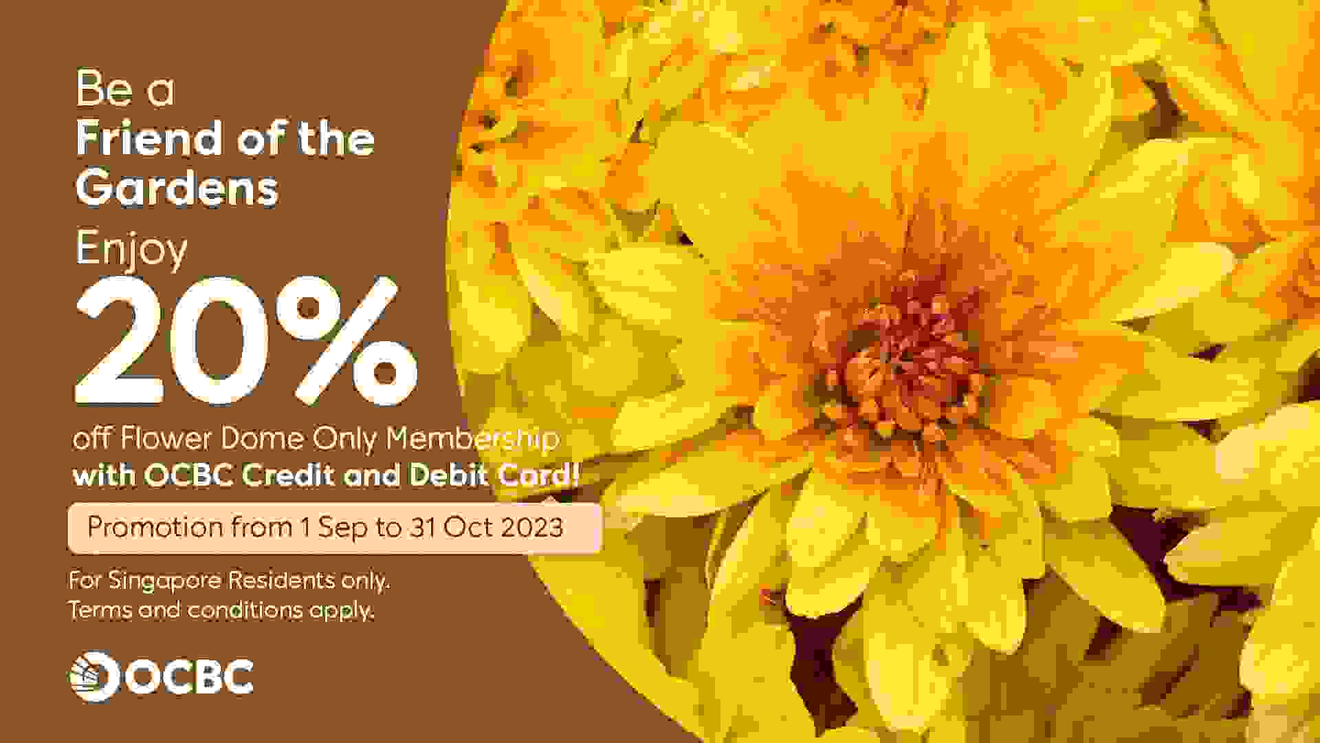 Friends of the Gardens Membership OCBC Credit &amp; Debit Card Promotion