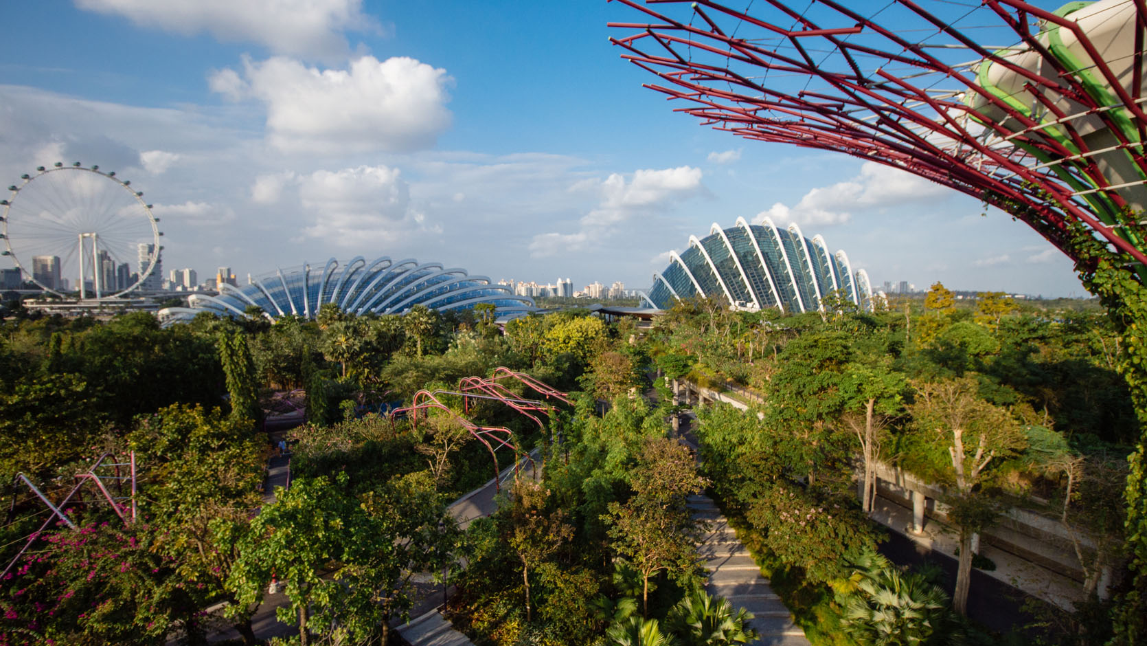 Panoramic views of Marina Bay