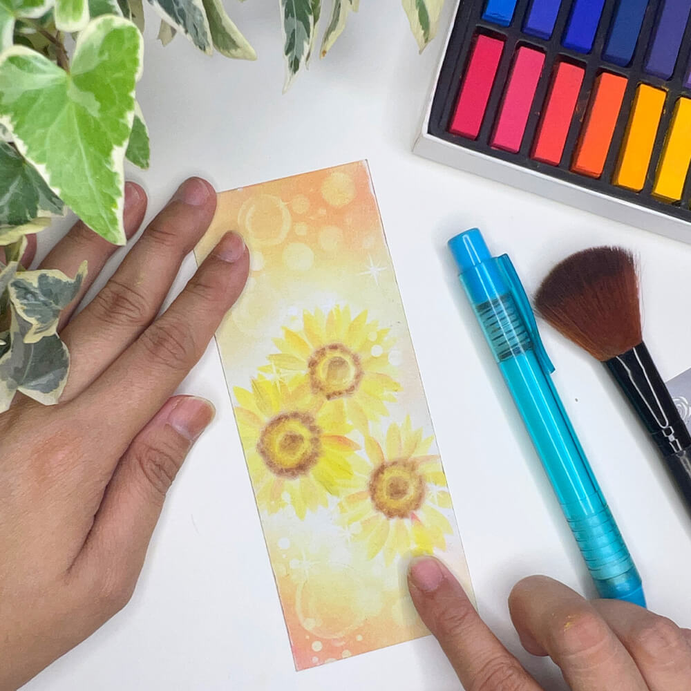 Get Crafty! - Sunflower Bookmark using Pastel Nagomi Art