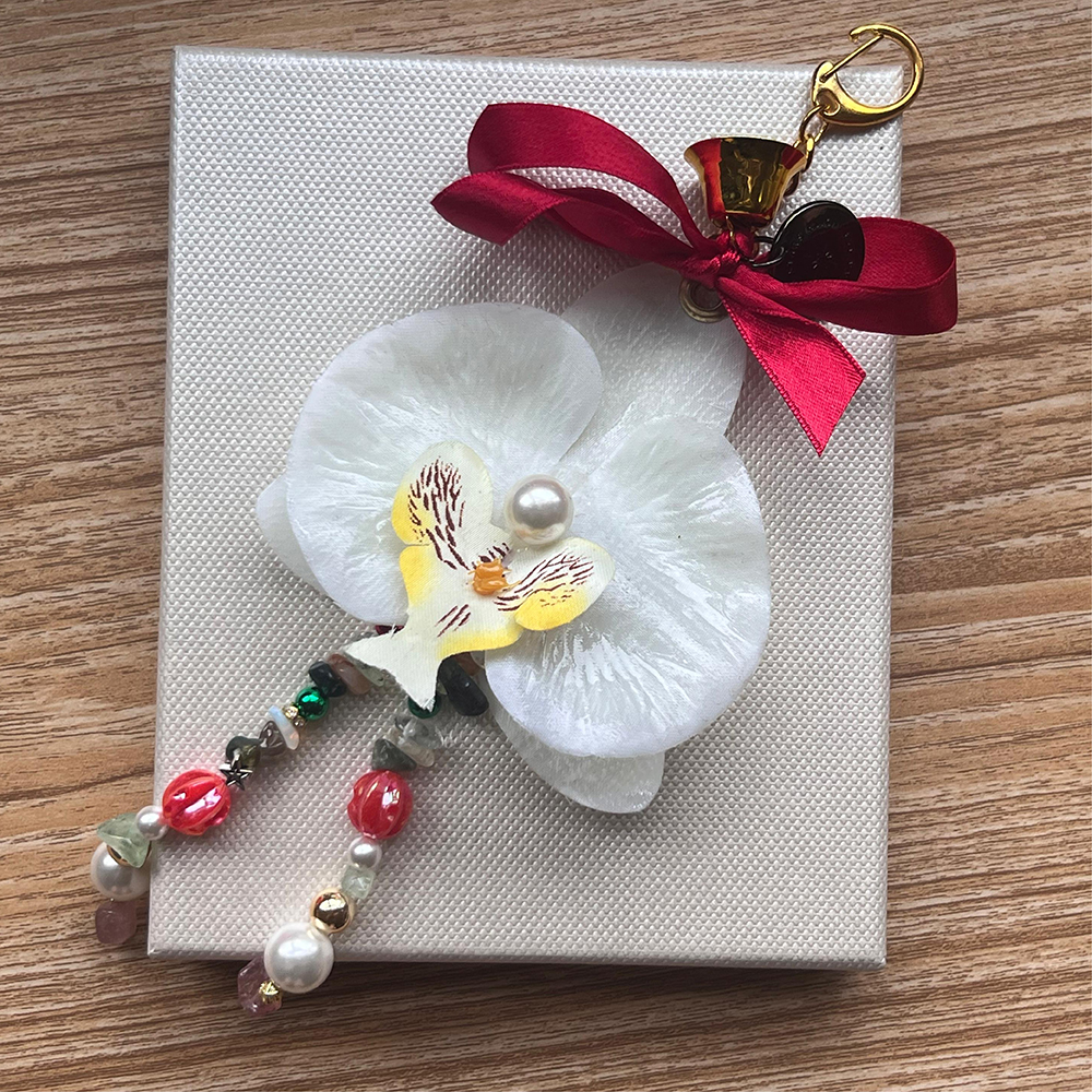 Get Crafty! - Crystal Orchid Keychain by When Stars Align