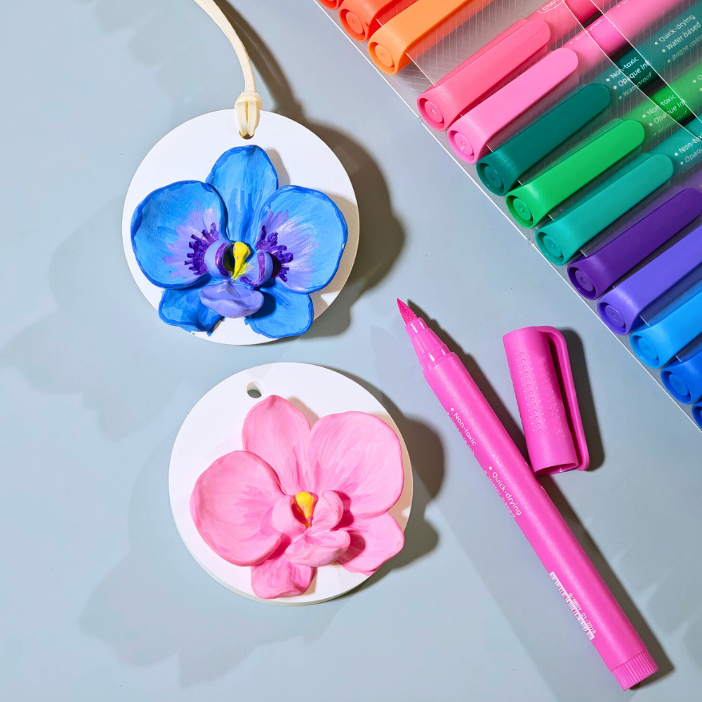 Get Crafty! - Orchid Clay Painting by Happy Hands Can