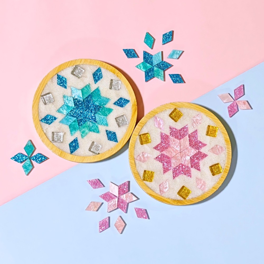 Get Crafty! - Snowflake Mosaic Coaster by Happy Hands Can