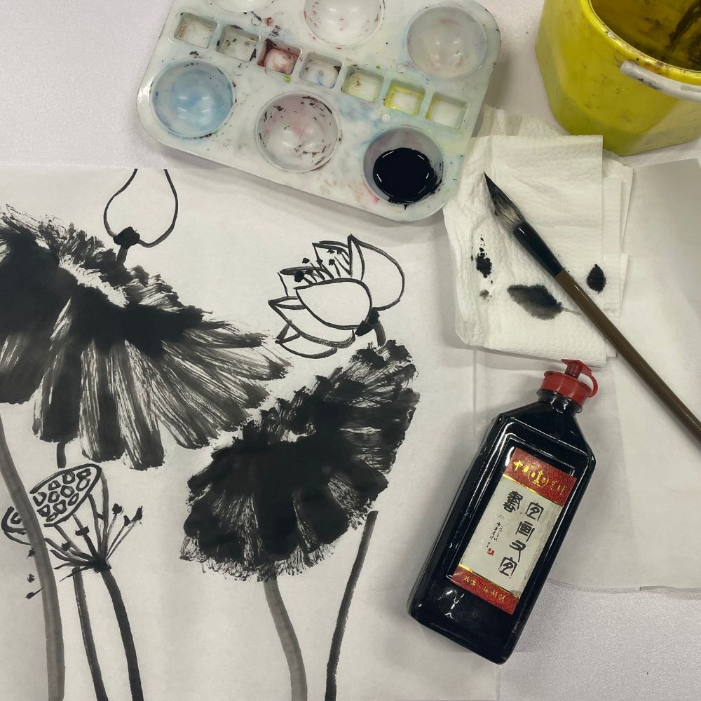 Lotus in Chinese Ink