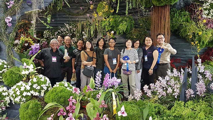 The Gardens by the Bay team with “In a cavern, in a canyon”, a fantasy garden display of orchids unexpectedly thriving in undulating rock landscapes that was awarded gold at the 22nd World Orchid Conference in Ecuador.