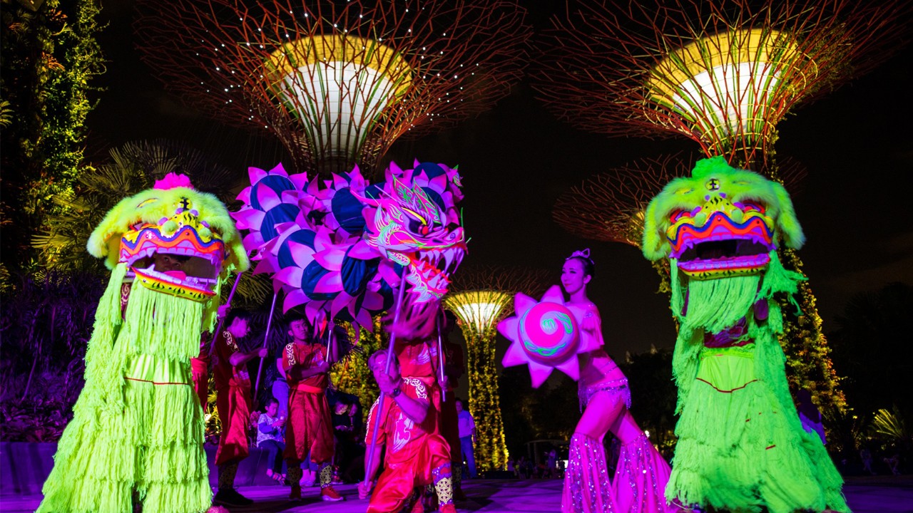 Dancers from Tian Eng Dragon & Lion Dance Centre will be bringing the UV Northern Lions and UV Lotus Dragon to life over two weekends in February, as part of Gardens by the Bay’s Lunar New Year celebrations.