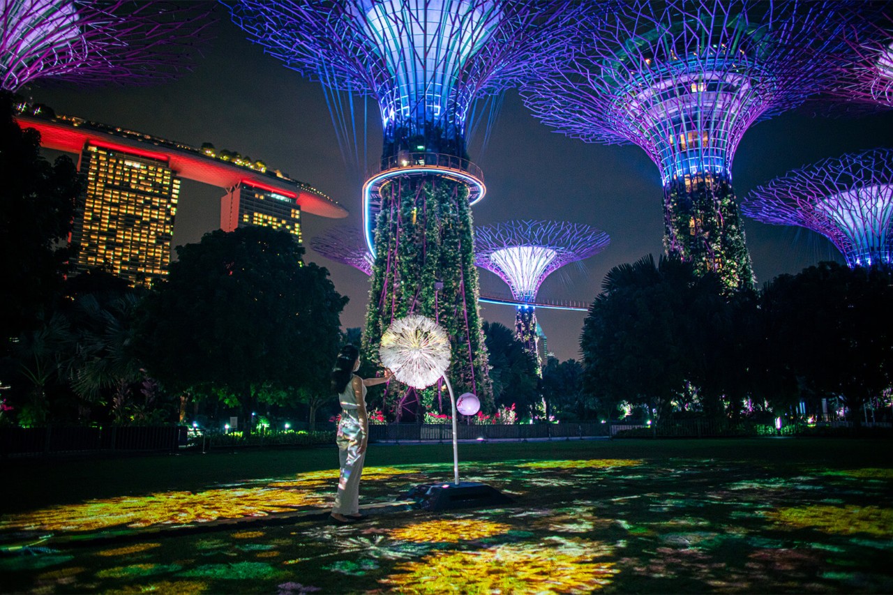 Dandelion, an interactive multimedia installation at Gardens by the Bay