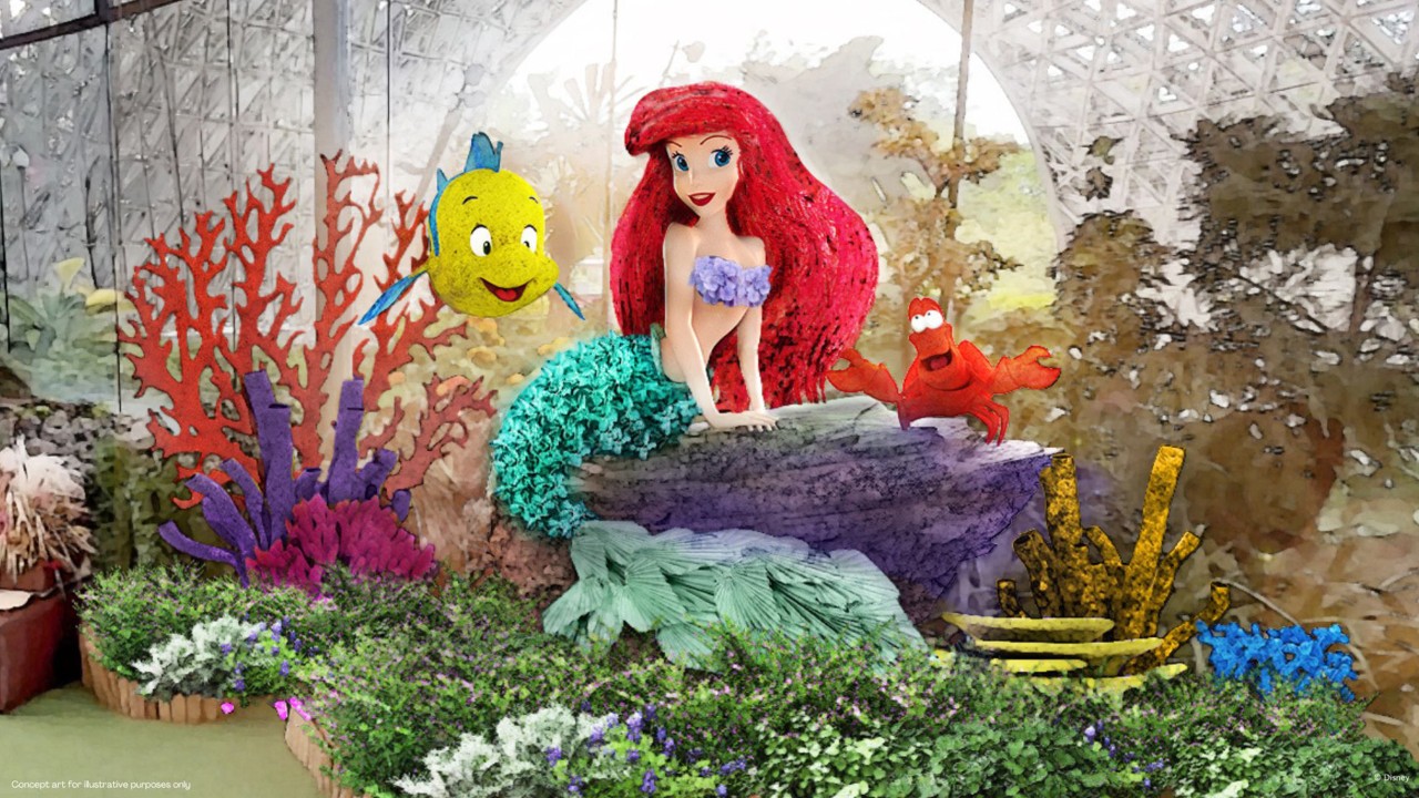 Ariel, Flounder and Sebastian from The Little Mermaid
