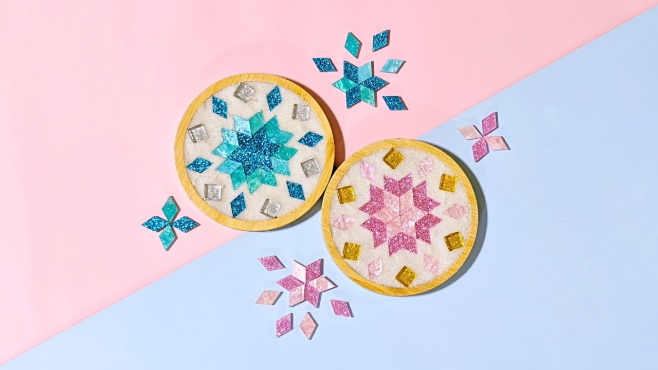 Get Crafty! – Snowflake Mosaic Coaster by Happy Hands Can