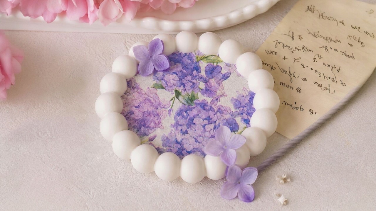 Get Crafty! – Mini Hydrangea Flowerhead in Glass Dome by Oak & Willow