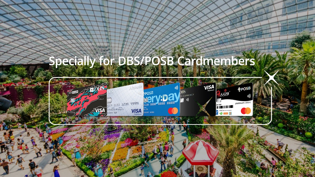 10% off Flower Dome admission ticket with DBS/POSB Card