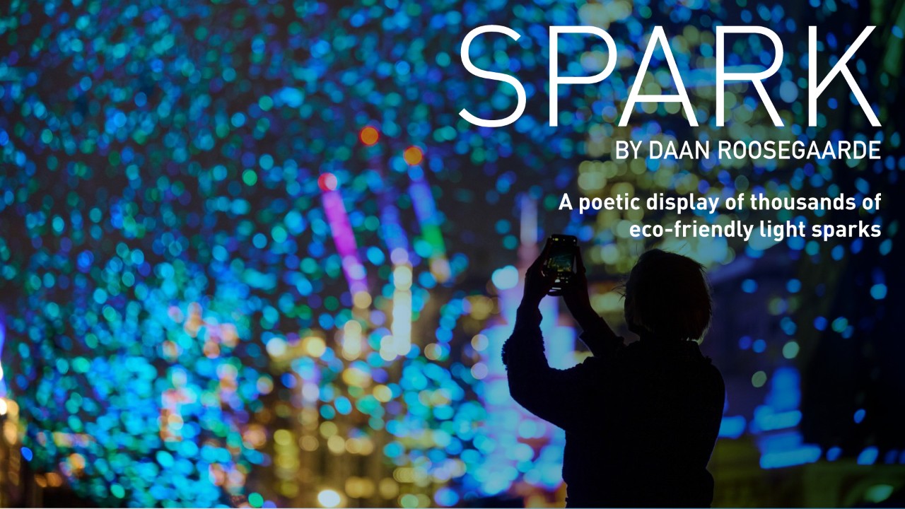 SPARK by Daan Roosegaarde display of thousands of eco-friendly light sparks